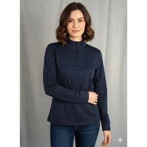 Under Armour Womens UA Playoff 1/4 Zip Pullover Navy Blue UPF 40 SZ XXL New